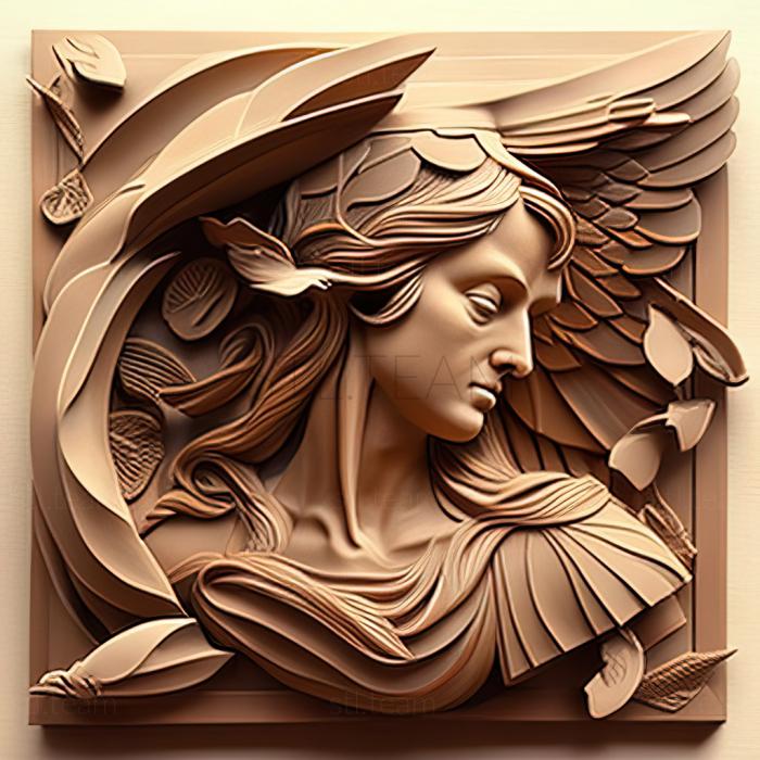 3D модель Жанна Илленье, американская художница. (STL)